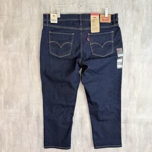 Levis 311 Shaping Womans Sz 32 Skinny Capri Dark Wash Mid Rise Stretch Hypersoft